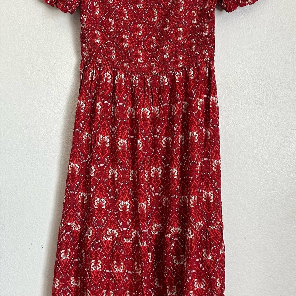ZESICA Women's 2023 Summer Boho Floral Print Square Neck Ruffle Maxi Dress Sz(L) - Picture 2 of 10